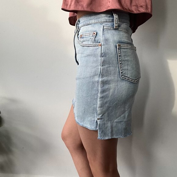 aritzia wilfred free denim skirt size 2 - Picture 2 of 6